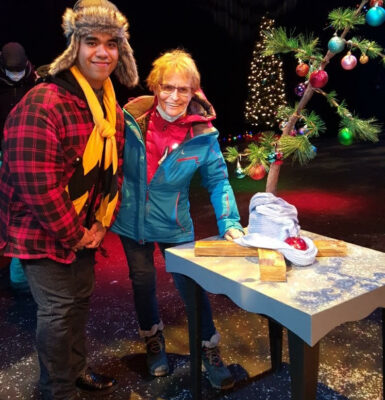 Shirley with Jean Blandon who played Charlie Brown in MTYP's Midwinter Mosey.